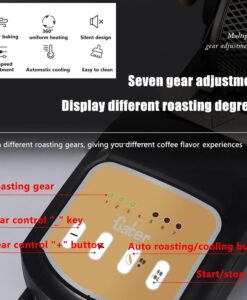 Functies knoppen Trommel koffiebrander automatisch