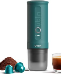 Outin draagbare espressomachine blauw