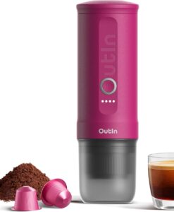 Outin draagbare espressomachine roze